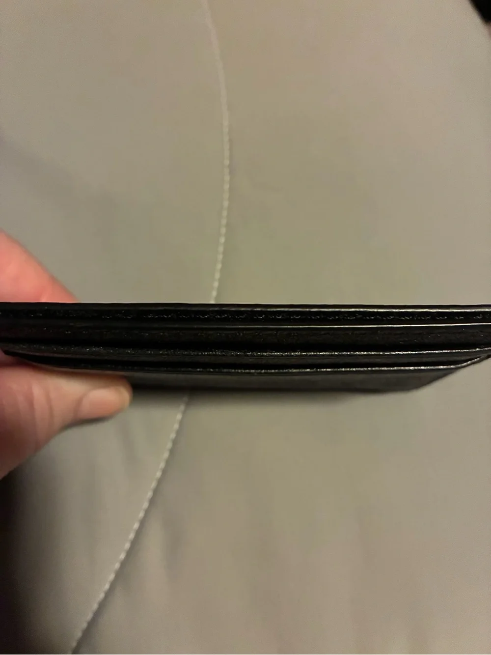 Michael Kors Black Leather Slim Card Case with Logo
